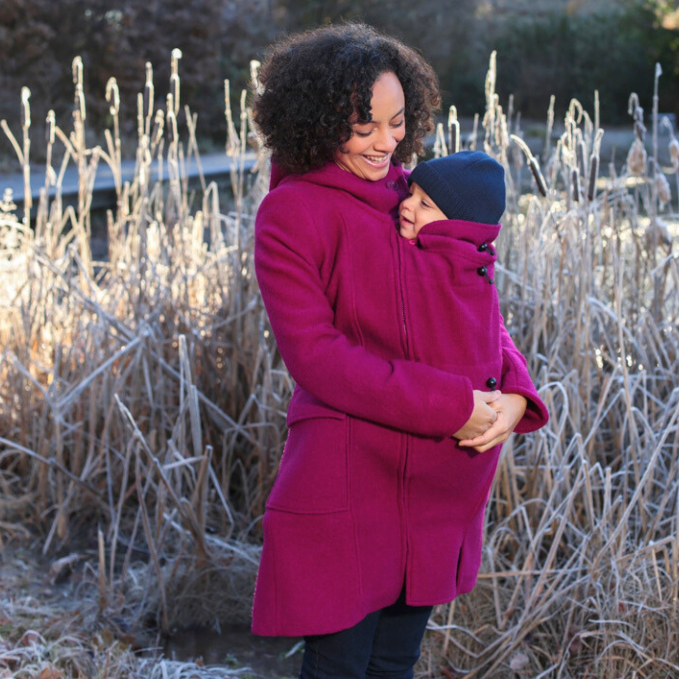 Kapuzen-Tragemantel Vienna beere XXS